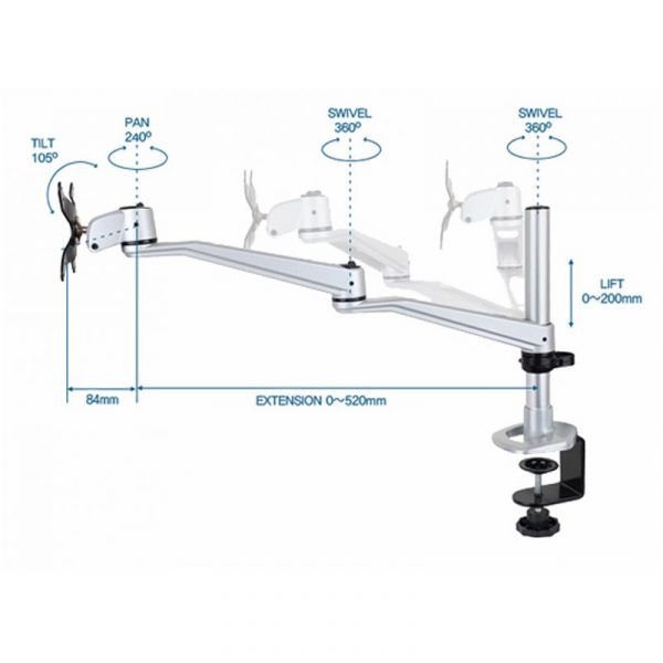 Infinite Monitor Arm MR121 (Single Monitor) - Image 5