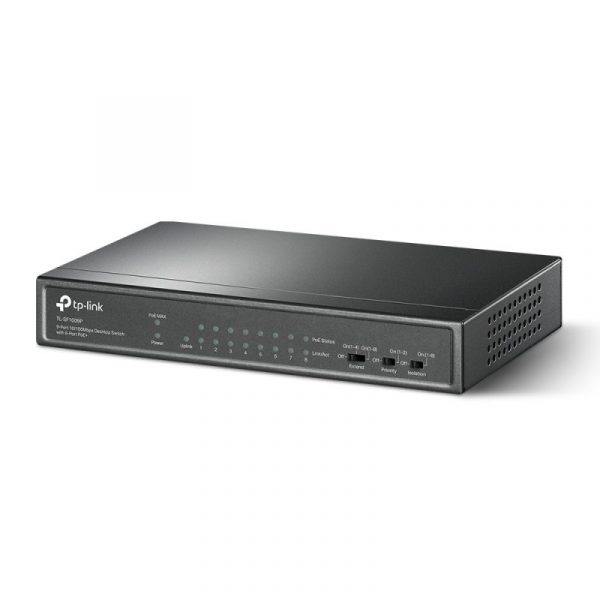 TP-Link TL-SF1009P — 9-Port 10/100Mbps Desktop Switch with 8-Port PoE+ - Image 2