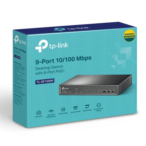 TP-Link TL-SF1009P — 9-Port 10/100Mbps Desktop Switch with 8-Port PoE+ - Image 8