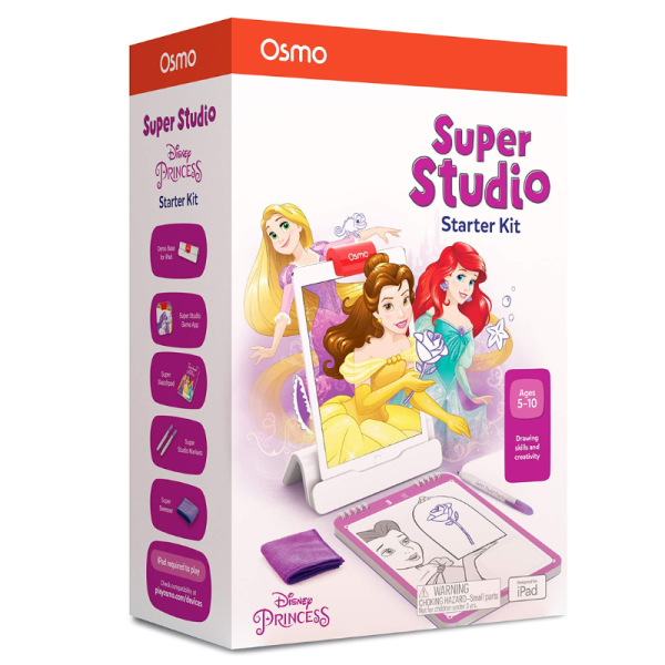 Osmo Super Studio Disney Princess Drawing Starter Kit for Kids of Ages 5-11(with Base)