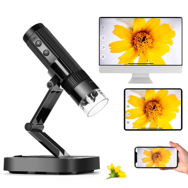 MatataStudio M2C Wireless Digital Portable Microscope Handheld 50X-1000X  1080P HD STEM Toys for Kids