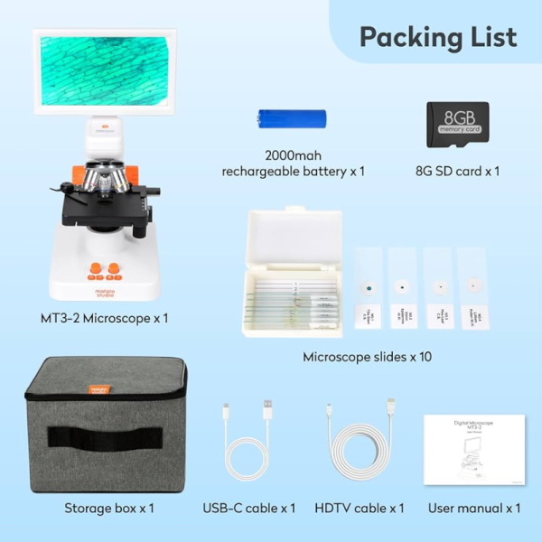 MatataStudio MT3 Digital Microscope Biological Camera Sensor 7'' LCD HD Screen - Image 7
