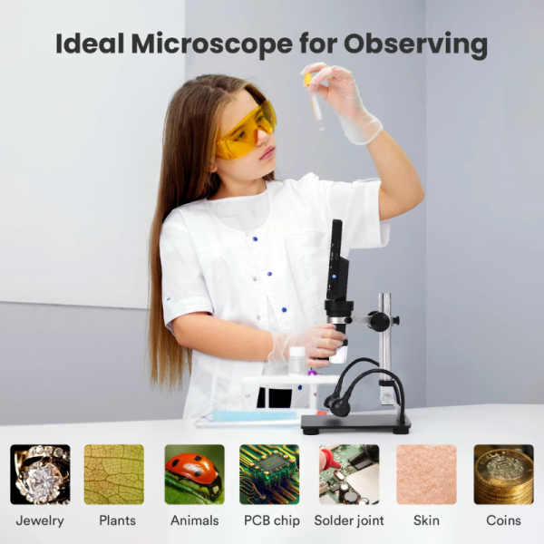 Matatastudio MT2 Digital Microscope 1080P Resolution 7'' IPS 1200X HD Screen HDMI Output STEM Eucational for Kids & Teens - Image 9