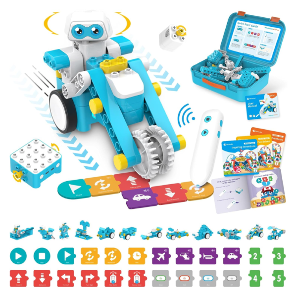 WhalesBot B3 Pro 24-in-1 STEM Card & Pen Coding Robot Kit STEM Robotics for Kids Ages 4+