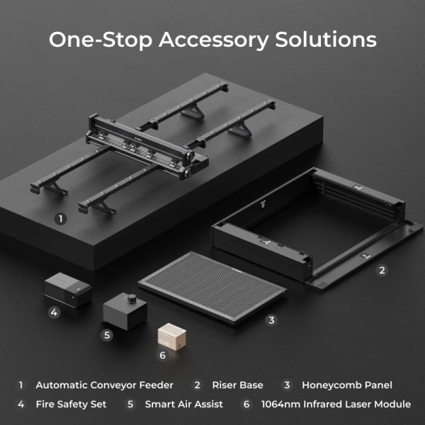 xTool S1 Enclosed Diode Laser Cutter Laser Engraver and Cutter Machine with Air Assist & Honeycomb - Image 11