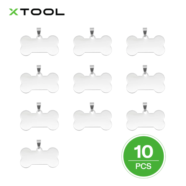 xTool Bone Stainless Steel Dog Tag for Laser Engraving (10pcs) - Image 3