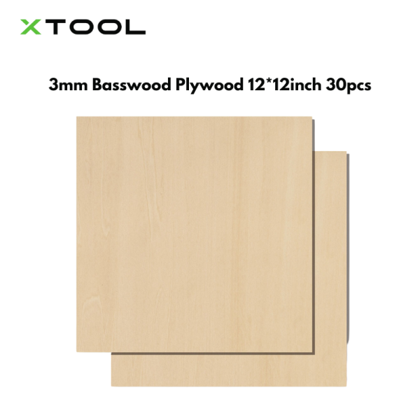 xTool 3MM Black acrylic 30*30cm 3pcs, 3mm Basswood Plywood 12*12inch 30pcs - Image 3