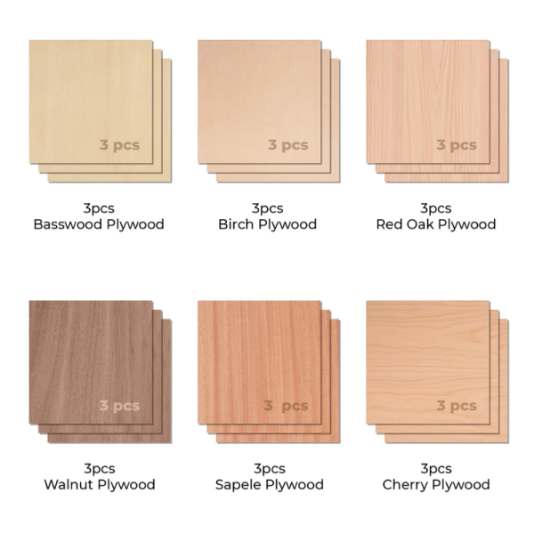 xTool 1/8" Plywood Sheets Trial Kit (18pcs) - Image 5