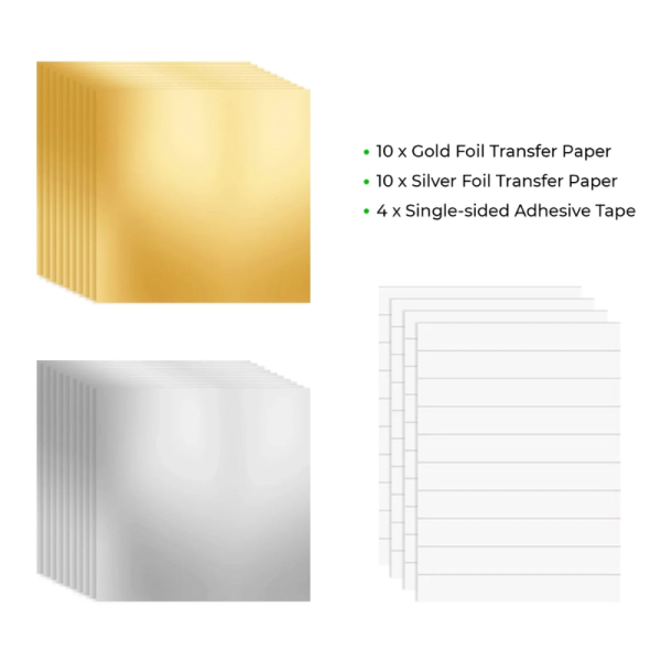 xTool Gold and Silver Foil Transfer Paper (20pcs) - Image 4