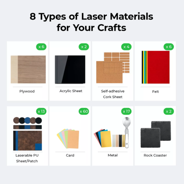 xTool Laser Material Explore Kit (111pcs) - Image 5