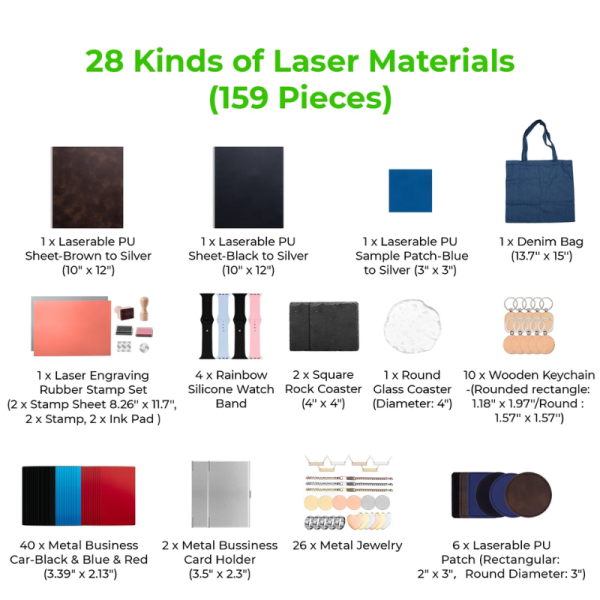 xTool Ultimate Laser Material Kit (159pcs) - Image 5