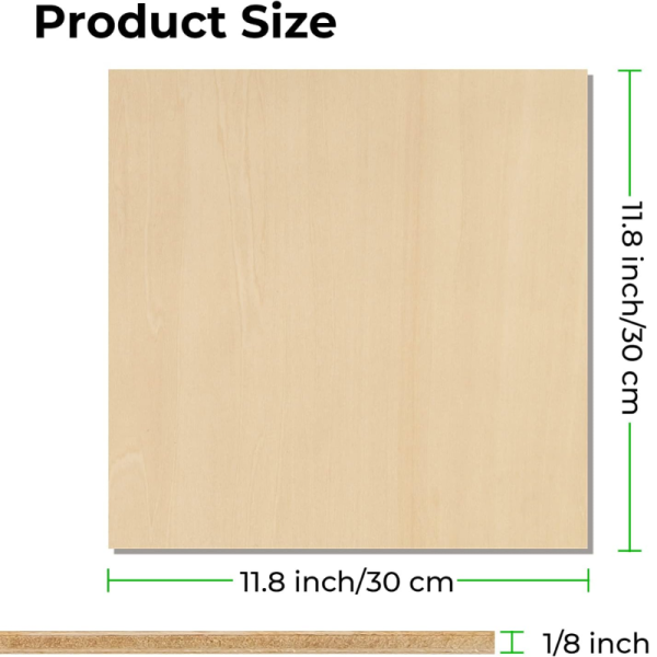 xTool 3MM Black acrylic 30*30cm 3pcs, 3mm Basswood Plywood 12*12inch 30pcs - Image 6