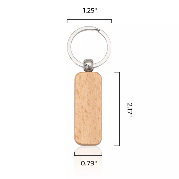 xTool Rounded Rectangle Wooden Keychain (10pcs) - Image 10