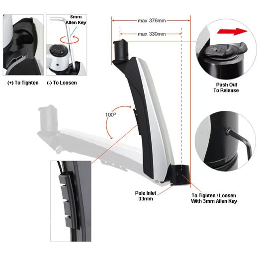 Infinite Monitor Arm MR127 (Dual Monitor) - Image 3