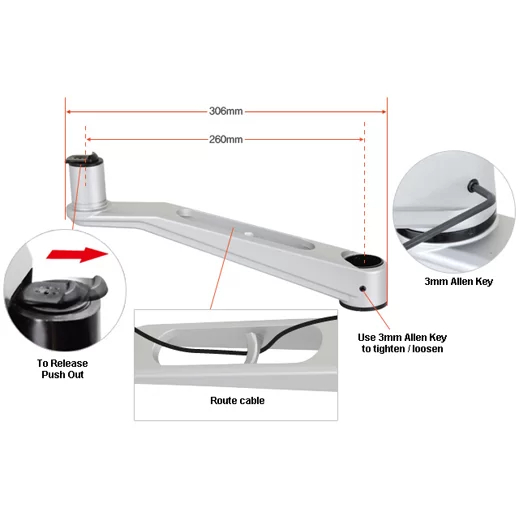 Infinite Monitor Arm MR127 (Dual Monitor) - Image 4