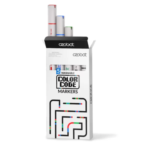 Ozobot Color Code Markers 5-pack Washable Dual Tip