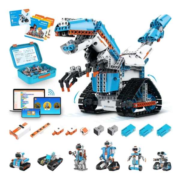 WhalesBot E7 Pro 12-in-1 STEM APP Coding Robot Kit Scratch Programming for Kids Ages 8+