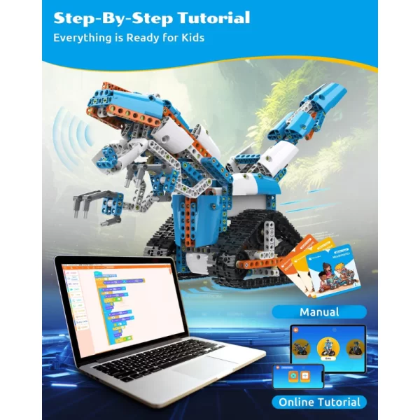 WhalesBot E7 Pro 12-in-1 STEM APP Coding Robot Kit Scratch Programming for Kids Ages 8+ - Image 5